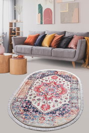 Conceptum Paix Oval Alfombra Multicolor 120 x 150 cm